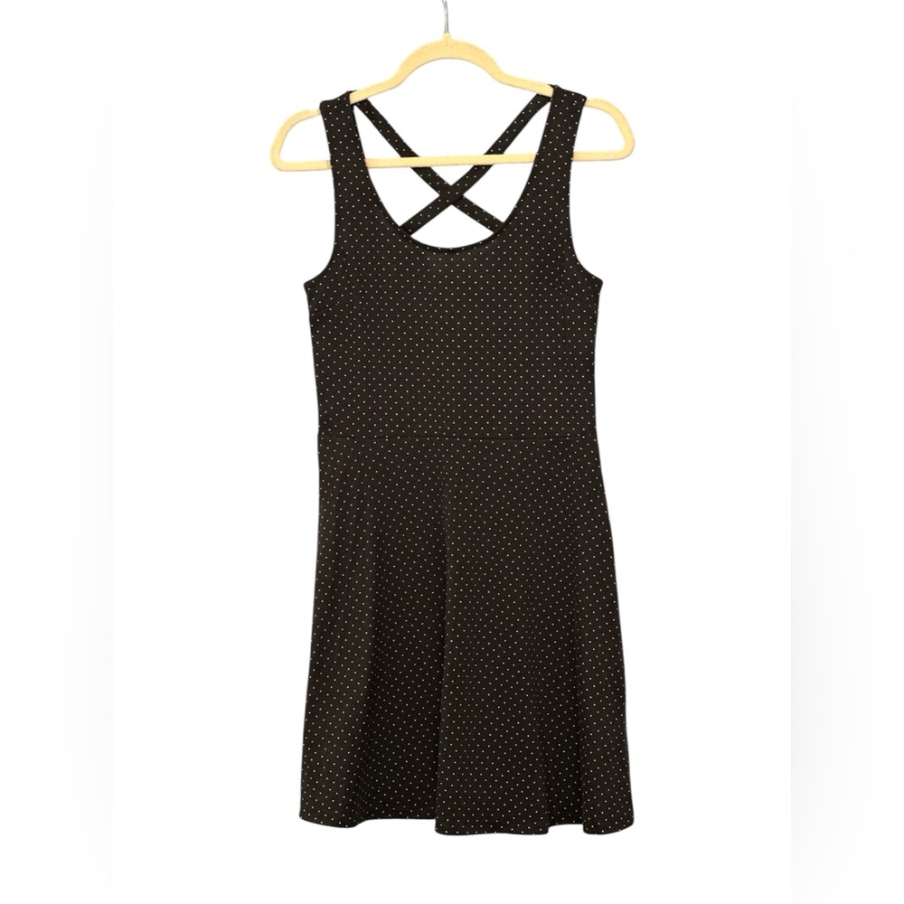H&M Black Mini Dress w/ small Polka Dots-